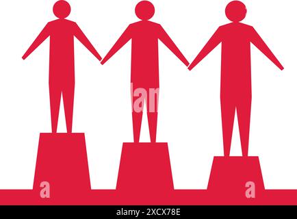 An illustration of an equity icon, representing financial fairness and equal distribution in investments and assets Stock Vector