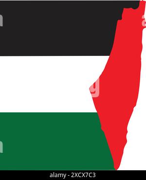 Map of Palestine Stock Vector