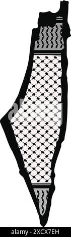 Artistic Map of Palestine: Creative Depiction with Unique Design ...