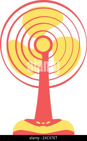 An illustration of a pedestal fan icon, depicting a standing fan Stock Vector