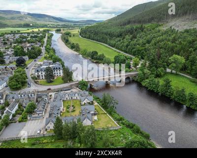 The town of Ballaer next to the river Dee, Aberdeenshire, scotland Stock Photo