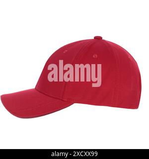 Red Baseball Cap Side View Stock Photo