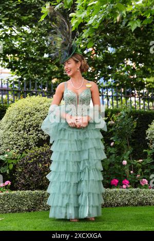 Racegoer Tamara Holmgren on day two of Royal Ascot at Ascot Racecourse, Berkshire. Picture date: Wednesday June 19, 2024. Stock Photo