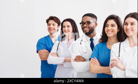 Young Professional Doctors Standing Together In Laboratory Stock Photo