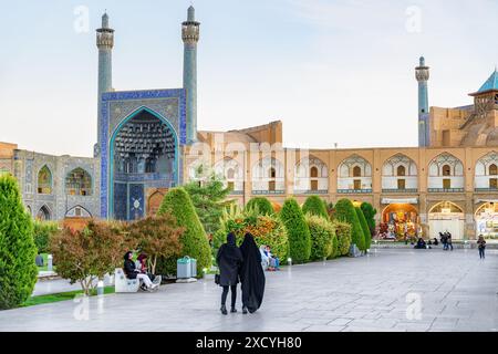 Isfahan, Iran - 24 October, 2018: Awesome view of Naqsh-e Jahan Square and the Shah Mosque (Imam Mosque). Stock Photo