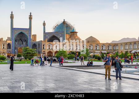 Isfahan, Iran - 24 October, 2018: Awesome view of Naqsh-e Jahan Square and the Shah Mosque (Imam Mosque). Stock Photo