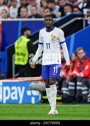 Ousmane Dembele (11) of France during a soccer game between the ...