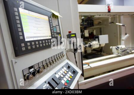 Machining center. Screen control Stock Photo - Alamy