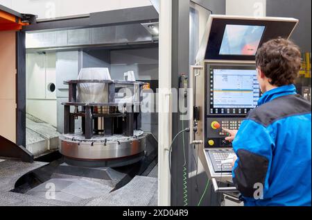 Machining Center. CNC. Vertical lathe. Machine Tools Company. Gipuzkoa . Basque Country. Spain. Europe Stock Photo