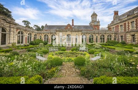 The sunken garden  at Somerleyton Hall, Suffolk, UK on 16 June 2024 Stock Photo