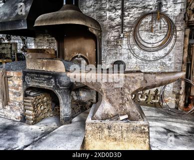 The Blacksmiths Forge at Hartlebury Castle, Hartlebury, Worcestershire, England, UK Stock Photo