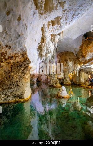 Interior of Bue Marino cave in the Gulf of Orosei, Sardinia island, Italy Stock Photo