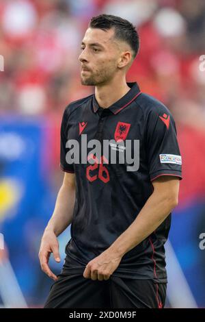 HAMBURG, GERMANY - JUNE 19: Arber Hoxha of Albania during the UEFA EURO ...