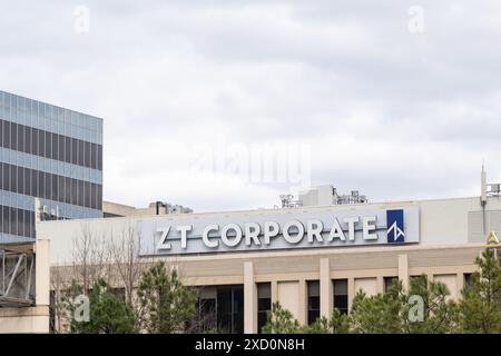 Houston, Texas, USA - March 13, 2022: ZT Corporate headquarters in Houston, Texas, USA. Stock Photo