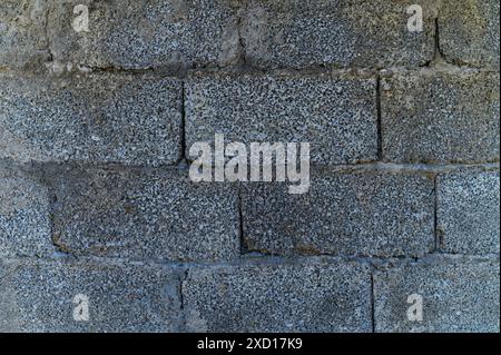 Close up of white painted concrete block wall background texture Stock Photo