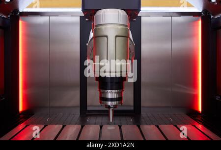 Machining Centre, CNC Milling. Machine tool, Metal industry, Mechanical workshop, Stock Photo
