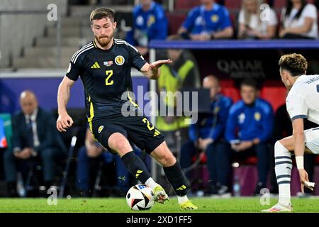 Anthony Ralston (2) of Scotland pictured during a soccer game between the national teams of Scotland and Switzerland on the 2nd matchday in Group A in the group stage of the UEFA Euro 2024 tournament , on Wednesday 19 June 2024  in Cologne , Germany . PHOTO SPORTPIX | David Catry Stock Photo