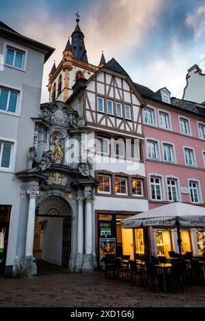 Baroque Portal gate to Saint Gangolf church in Trier, Germany Stock ...