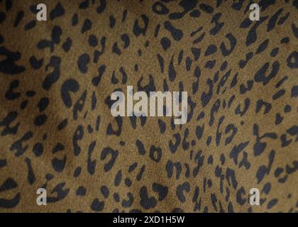 Leopard Print Fabric Close-Up Stock Photo