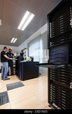 Compute cluster, Materials Physics Center is a joint center of the Spanish Scientific Research Council CSIC and the University of the Basque Country U Stock Photo