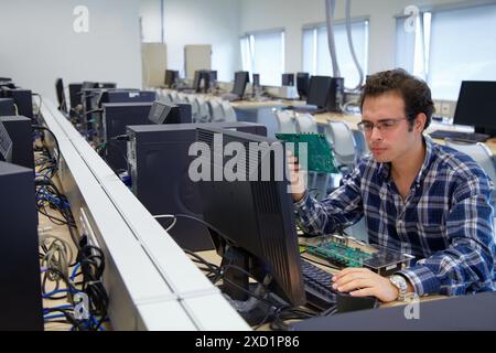 Singal Computer Conter Motherboard, Laboratory digital signal processing, Computer room ...