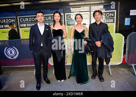 LONDON, UK. 19th June, 2024. Chinese director Chong Zhang, Yitong Wang, Xian Du and producer Yuchen Qiao attends The 32nd Raindance Film Festival Opening Gala 2024 at the Curzon Cinema Mayfair, London, UK. Credit: See Li/Picture Capital/Alamy Live News Stock Photo