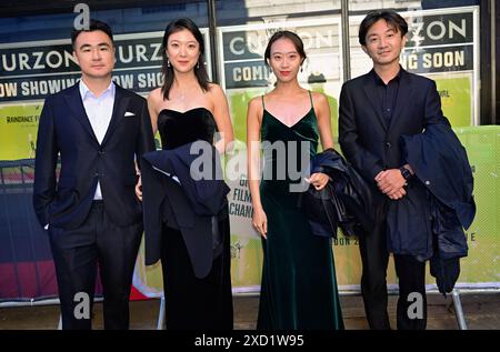 LONDON, UK. 19th June, 2024. Chinese director Chong Zhang, Yitong Wang, Xian Du and producer Yuchen Qiao attends The 32nd Raindance Film Festival Opening Gala 2024 at the Curzon Cinema Mayfair, London, UK. Credit: See Li/Picture Capital/Alamy Live News Stock Photo