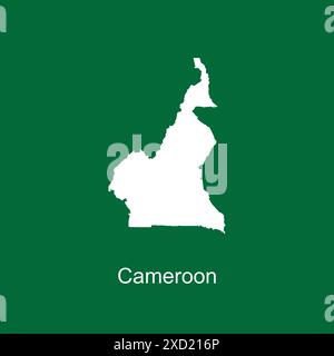 Cameroon map icon, African continent country illustration design Stock Vector