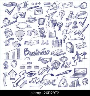 Hand draw technology sketch icon doodle set design Stock Vector
