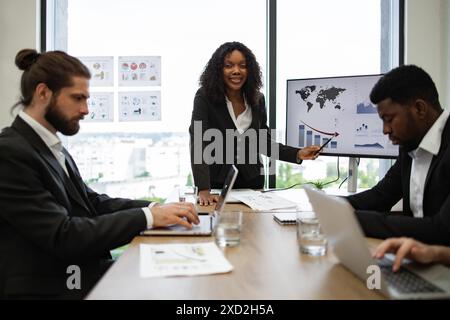 Business meeting with colleagues in modern office Stock Photo