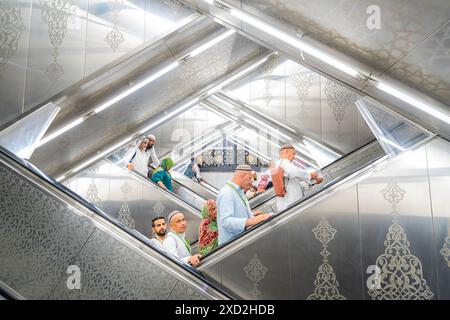 Mecca, Saudi Arabia. 16th June, 2024. Inside the Great Mosque of Mecca, Saudi Arabia, seen at the end of the pilgrimage season, around ‘Aid el Adha', on June 16, 2024. Photo by Balkis Press/ABACAPRESS.COM Credit: Abaca Press/Alamy Live News Stock Photo