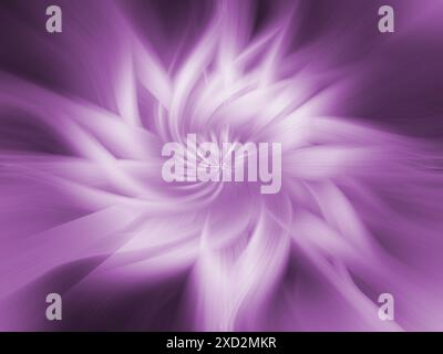 Abstract fantasy mysterious purple white flower blurry soft background. Stock Photo