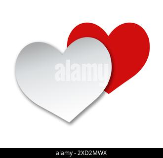 Valentines day card with heart and blank frame Stock Photo - Alamy