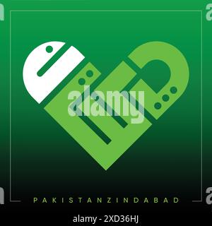 Happy Pakistan Day - Pakistan Zindabad Post - Pakistan Resolution Stock Vector