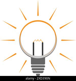 Bright Light Bulb clip art. Vector illustration Stock Vector