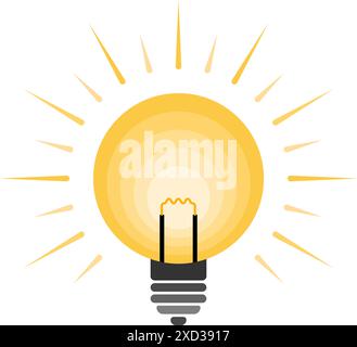 Bright Light Bulb clip art. Vector illustration Stock Vector