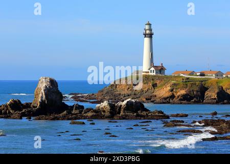 geography / travel, USA, California, Pescadero, Pigeon Point lighthouse, Pescadoro, highway 1, ADDITIONAL-RIGHTS-CLEARANCE-INFO-NOT-AVAILABLE Stock Photo