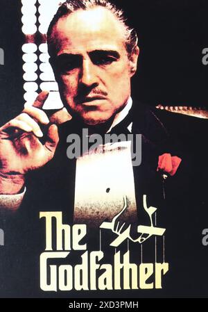 Viersen, Germany - May 9. 2024: Cinema film poster detail from movie the Godfather with Marlon Brando from 1972 Stock Photo