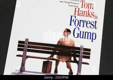 Viersen, Germany - May 9. 2024: Cinema film poster detail from movie Forrest  Gump with Tom Hanks from 1994 Stock Photo