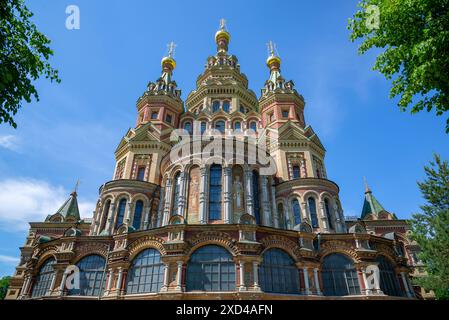 Cathedral of the Holy Apostles Peter and Paul. Peterhof (Saint Petersburg), Russia Stock Photo