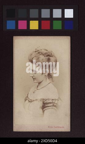 Portrait of Anna Stadlmeyer, a female ballet dancer, photographed by Fritz Luckhardt (1843–1894) around 1867–1868, preserved in the Wien Museum. Stock Photo