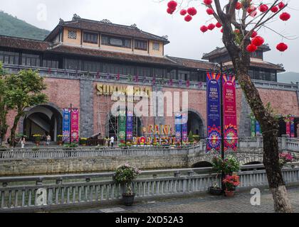 Ba Na Hills, Vietnam - 7 Feb, 2024: Main Entrance to the Ba Na Hills Sunworld Resort, near Da Nang, Vietnam Stock Photo