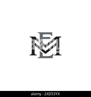 Letter EM or ME logo or icon design Stock Vector