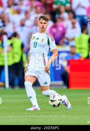 Milos Kerkez, HUN 11 in the group stage match GERMANY, Hungary. , . on Jun 19, 2024 in Stuttgart, Germany. Photographer: ddp images/star-images Credit: ddp media GmbH/Alamy Live News Stock Photo