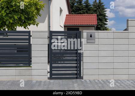 Gate Intercom System for Home Security Stock Photo