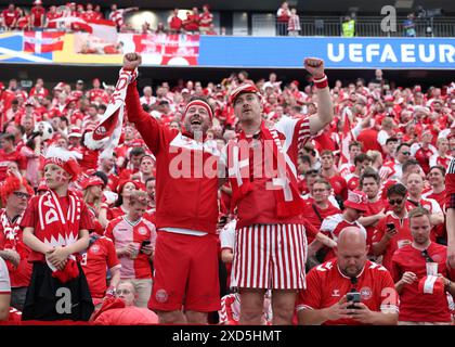 Frankfurt, Germany. 20th June, 2024. Denmark fans before the UEFA European Championships match at Commerzbank-Arena, Frankfurt. Picture credit should read: David Klein/Sportimage Credit: Sportimage Ltd/Alamy Live News Stock Photo