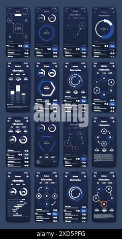 Vector graphics infographics with mobile phone. Template for creating ...