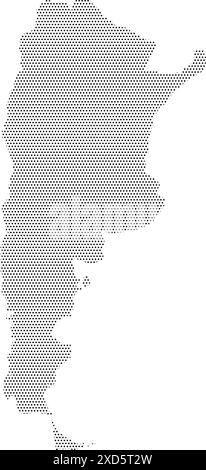 Argentina map with dotted pattern vector illustration Stock Vector