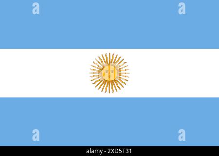 Flag of Argentina. Vector illustration Stock Vector