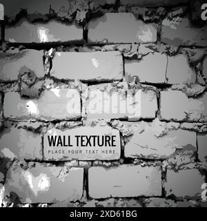 brick wall texture vector design illustration Stock Vector